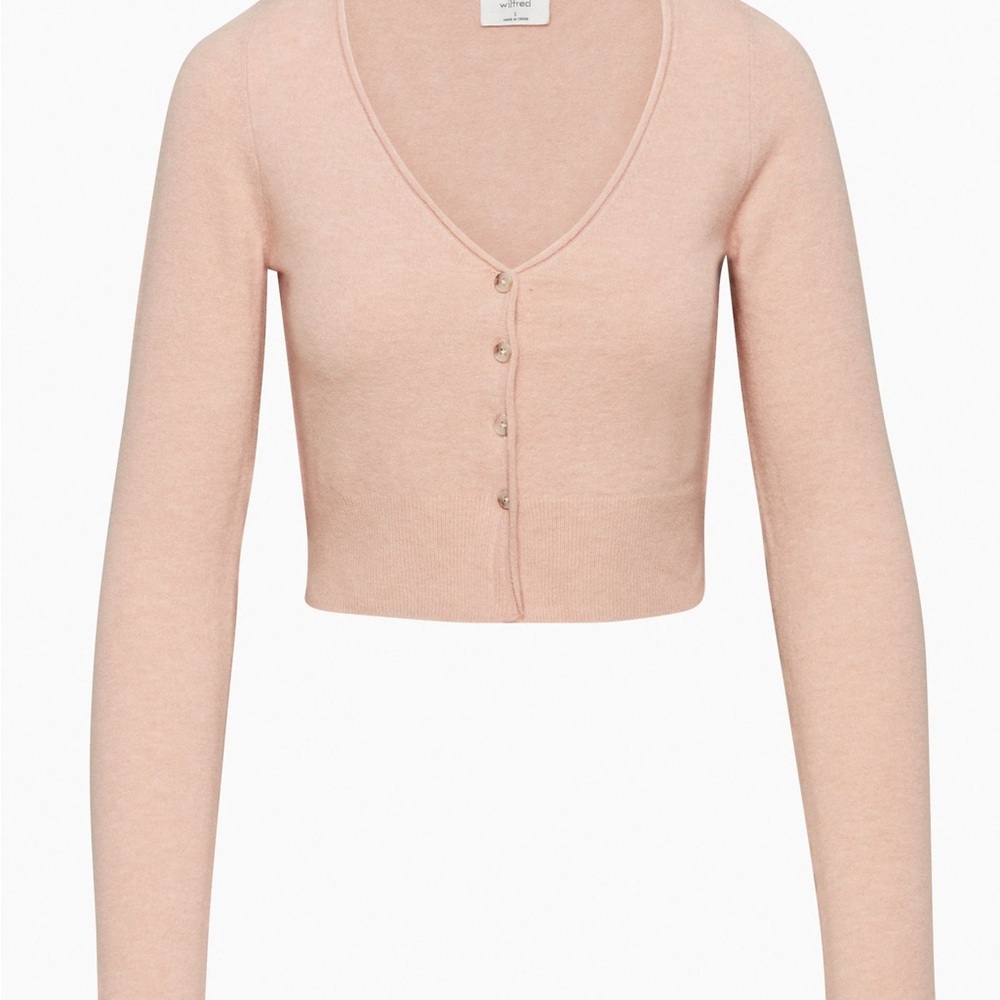 Aritzia Wilfred Santorini Cardigan in Pink
